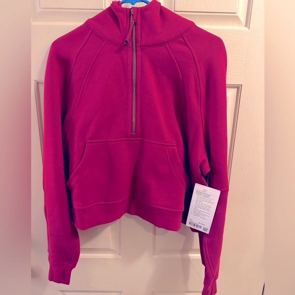 Lululemon Scuba Oversized Half-Zip Hoodie - M/L Pomegranate NWT - Picture 11 of 11